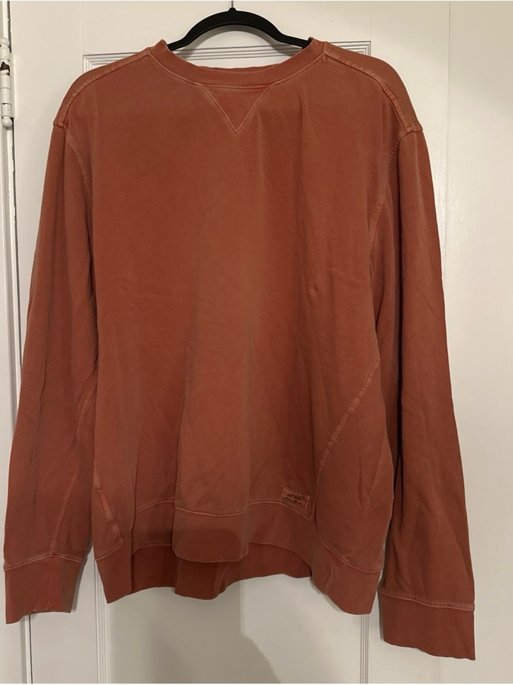 Eddie Bauer Men's Crewneck Sweatshirt in Rust Orange